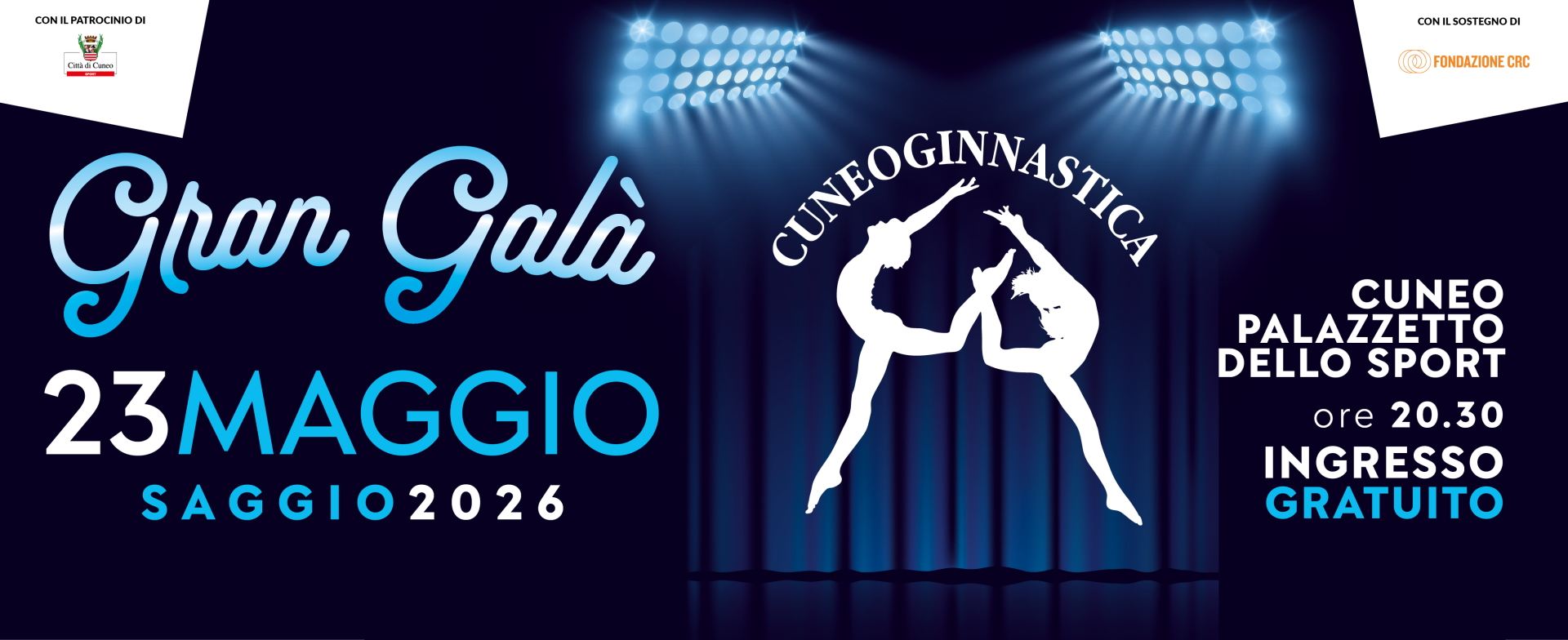 Saggio 2026 Gran Galà 23 maggio 2026 alle 20:30 al Palazzetto dello Sport
