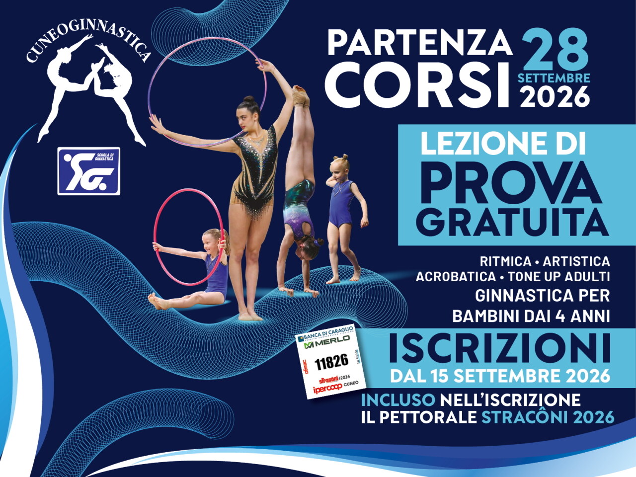 Avvio Corsi Ginnastica Ritmica e Artistica Cuneo Ginnastica