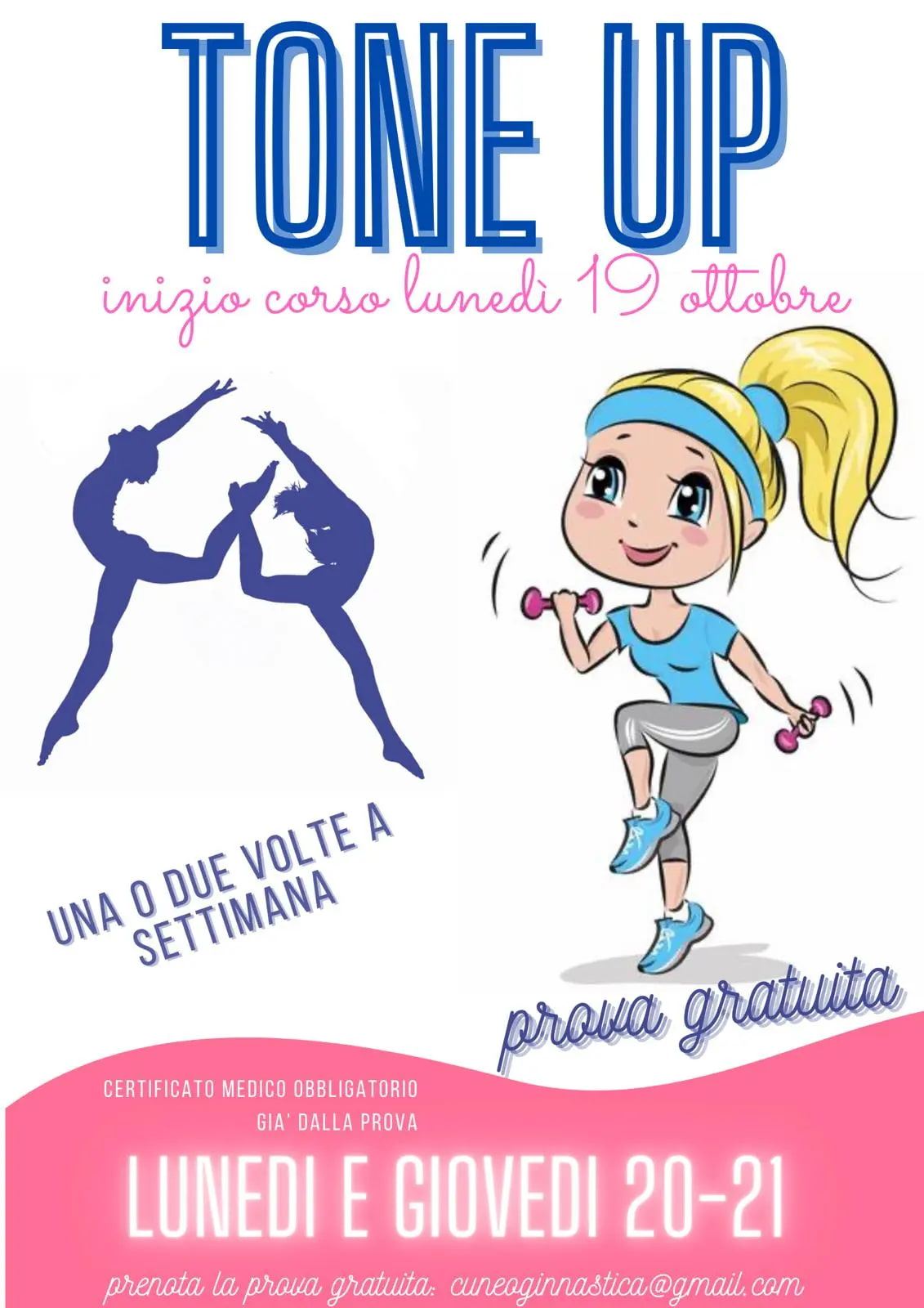 NEWS: 19 OTTOBRE INIZIO CORSO DI TONE UP - 193