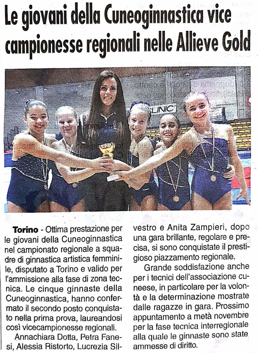 NEWS: Le giovani della Cuneoginnastica vice campionesse regionali nelle Allieve Gold - 163